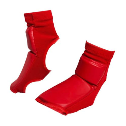 Boxing Foot Protector Gear Training Sparring Gear Non Slip Impact Resistant Foot Guard Foot Pads for Wrestling Punching Bag (1 Pair)- Red Small