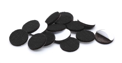 Slipstick GorillaPads CB147 Non Slip Furniture Pads/Gripper Feet (Set of 16) Self Adhesive Rubber Floor Protectors, 1 inch Round, Black - size: 1" Round