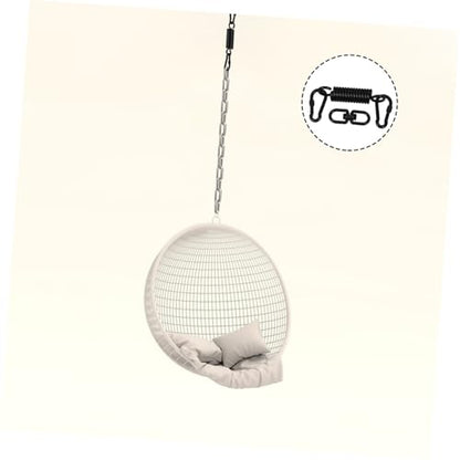Toddmomy 1 Set Heavy Duty Hammock Chair Hanging Kit with Rotating Hook and Spring for Secure Suspension of Swing Chairs Tents and Punching Bags Effortless Installation and Use