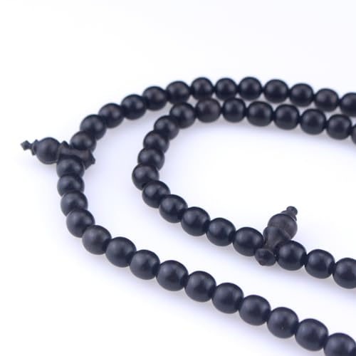 Muslims Islamic Dhikr 99 Tasbeeh Tasbih Prayer Beads, Black Wood Beads with Tassel