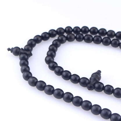Muslims Islamic Dhikr 99 Tasbeeh Tasbih Prayer Beads, Black Wood Beads with Tassel