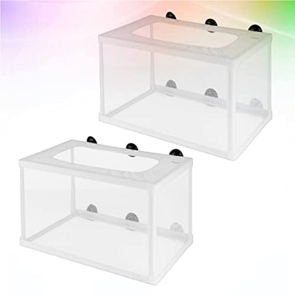 HANABASS 2pcs Fish Net Breeder Box Cups for Aquarium Isolation Hatchery for Fry Increases Survival Rate Fish Tanks