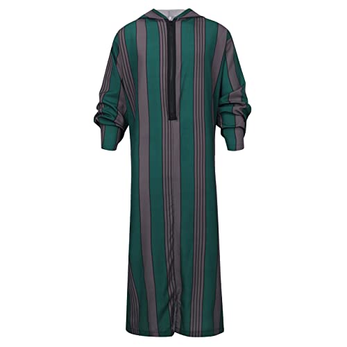 Mens Robe Thobe for Men Kaftan Muslim Clothes Kurta Muslim Date Night Long Sleeve T Shirt Comfort Bathrobe - size: 4X-Large