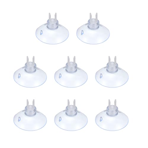 Aquarium Suction Cups, Fish Tank Suction Cups Clips Airline Tube Holders Clamps (Plastic, 8Pcs, Clear) for 0.2" Fish Tank Airline Tubing Binding Moss Shrimp Nest, 5x30MM - color: Clear, size: 5x30MM