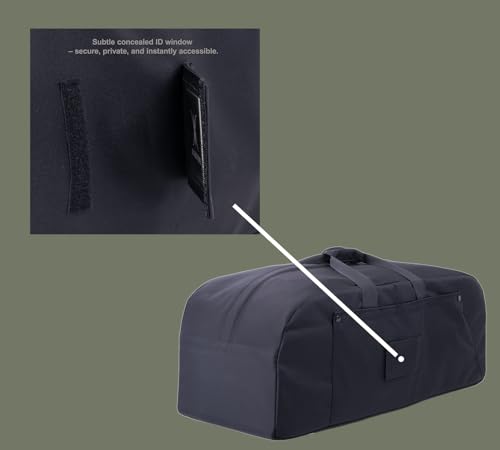 85L Military-Style Duffle Backpack, Rigid Panels | 85L 600D military-style duffle with rigid bottom and side panels for deployment, camping, hunting, road trips, and go-bags - color: Black