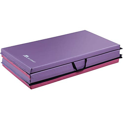 HI-MAT Gymnastics Mat, 2" or 3" Thick 4' x 6'/4' x 8' Tumbling Mats Folding Exercise Mat with Carrying Handles