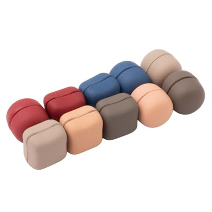 10 PCS No-Snag Pinless Magnetic Hijab Pins Set - Strong Hijab Pins & Scarf Pins, Safety Pins for Muslim Women, Perfect Islamic Gift - color: Classic Matte Blue&Red