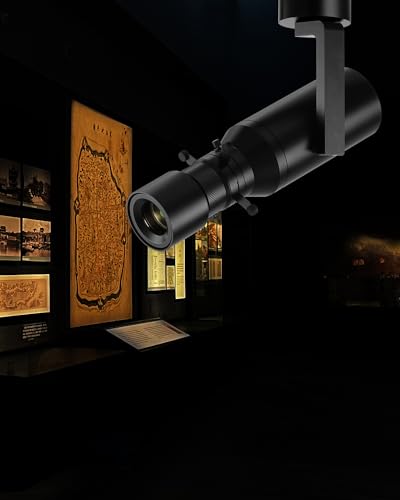 18W LED Picture Light, LED Adjustable Spotlight with Knob Dimming, CRI≥97 Surface-Mounted Ceiling Light, 6000K Modern Spot Light for Museum, Galleries, Retail Stores, and Living Rooms - color: Surface Mounted Dimming-Black, size: 18w-6000k