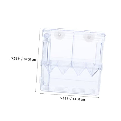 POPETPOP Breeding Tank Aquarium Isolation Box for Fish Cup Design for Betta and Guppy Hatchery Made from Material Easy to Install Observation of Fish Conditions
