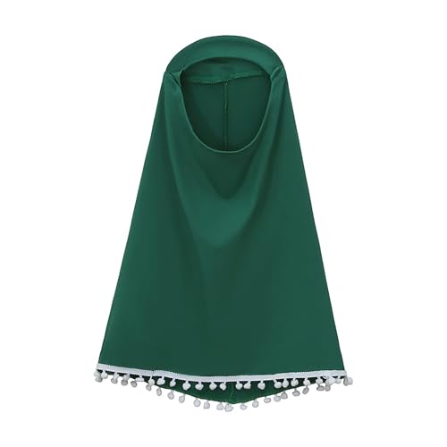 Prayer Set for Muslim Kid Girls Two Pieces Set Skirt Scarf, with a Prayer Rug and Rosary, Suitable East Dubai Clothes - color: Green, size: 12-18 Months
