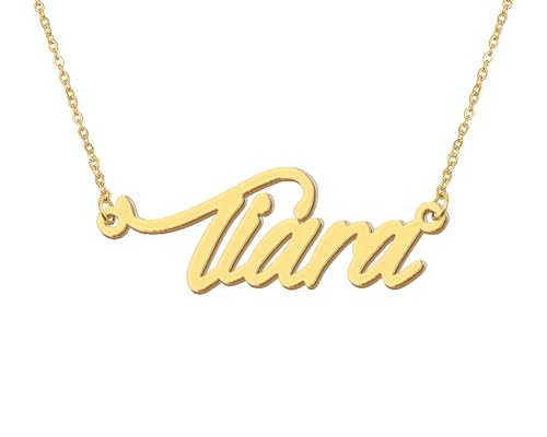 Aoloshow Personalized Name Necklace Custom Any Name Necklaces Jewelry for Womens New Mom Bridesmaid Gift - style: Gold - Tiara