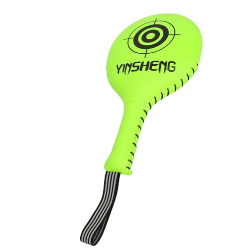 Generic Boxing Target Paddle Kickboxing Striking Target Pad Taekwondo Kick Pad PU EVA Smooth Anti Slip Surface Easy to Carry with and Footwork Feedback for Box - color: Fluorescent Green