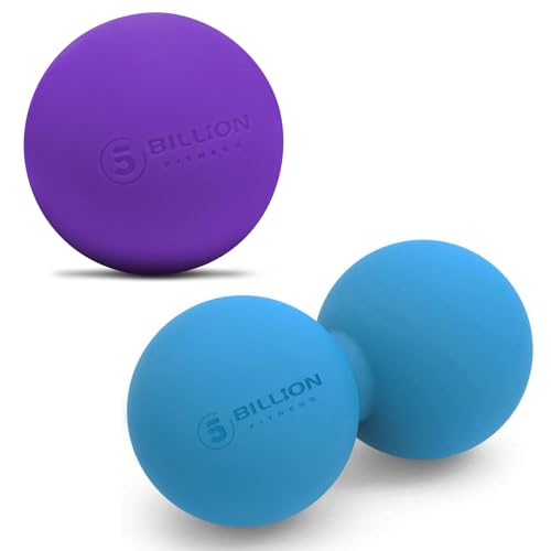 Massage Lacrosse Balls for Myofascial Release, Peanut Massage Ball, Mobility Ball for Physical Therapy - Deep Tissue Massage Tool for Trigger Point Therapy, Muscle Relaxer,Yoga Therapy
