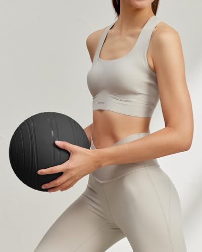 YOTTOY Medicine Ball for Exercise-slam Ball for 6&10&15 lb,Non Slip Grip,Durable Construction,Sand Filling Training,Workout,Gym for Man&Woman