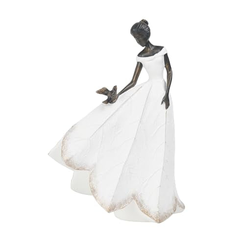 Guichifun Fairy Statue, White, 8.5 x 5.25 x 12 Inch - color: White-bird, size: Large