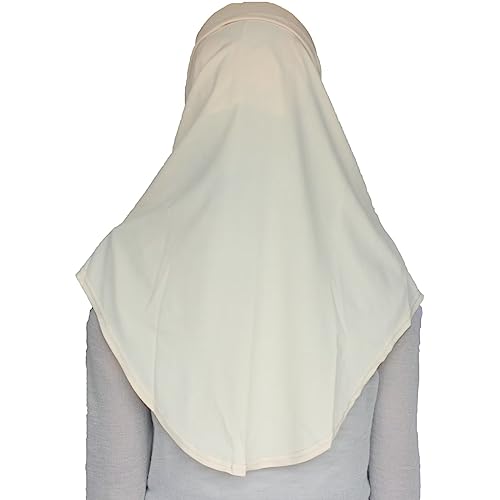 Women's Muslim Hijab Al-Amira Hijabs 2 Pieces with Tube Underscarf Cap Instant Soft Scarf - color: Beige