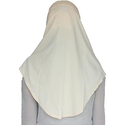 Women's Muslim Hijab Al-Amira Hijabs 2 Pieces with Tube Underscarf Cap Instant Soft Scarf - color: Beige