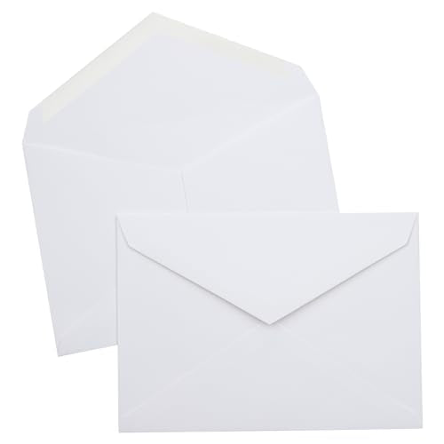 LUXPaper Outer Envelopes | 5 1/2" x 7 3/4" | Bright White | 70lb. Text | 50 Qty - color: White, size: 5 1/2 x 7 3/4