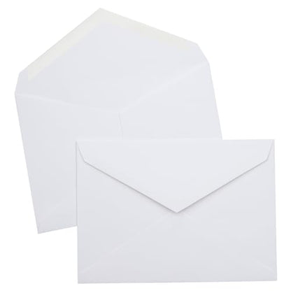 LUXPaper Outer Envelopes | 5 1/2" x 7 3/4" | Bright White | 70lb. Text | 50 Qty - color: White, size: 5 1/2 x 7 3/4