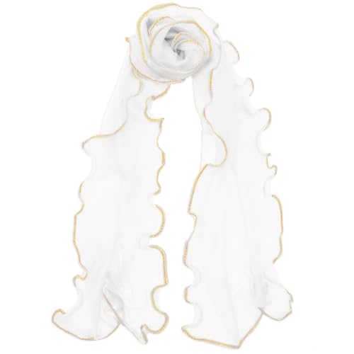 Scarf for Women Lightweight Sheer Shawl Wraps Soft Hair Head Scarf - color: White