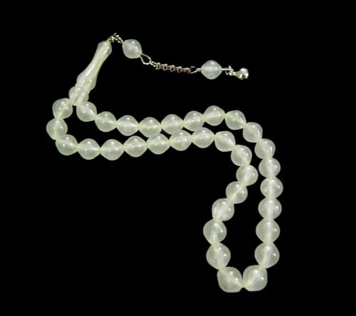 Perlin Prayer Beads Glow in The Dark Prayer Beads Glow Stones Tesbih Tasbih Tespih Misbaha Subha 33, Round Muslim Islamic Rosary Bracelets Worship Accessories