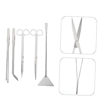 Toddmomy 1set Aquarium Tool Pruning Scissors Tweezers and Shovel for Aquatic Plant Care Resistant and Portable Aquarium Accessories - size: 32X7X1CM