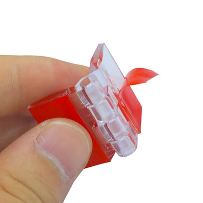 Hitefu Clear Acrylic Hinges, 25x35mm, 12 Pcs | Invisible, Self Adhesive, For Aquarium Lids, Cabinets, Display Stands & DIY Furniture - size: 25*35mm