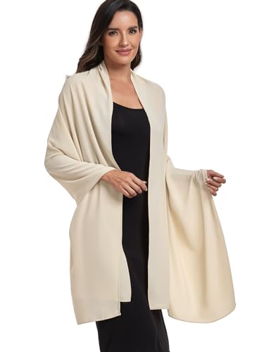 Chiffon Shawl and Wraps for Women Warm Scarves Wedding Evening Bridal Scarfs Pashmina Shawls - color: Gremay