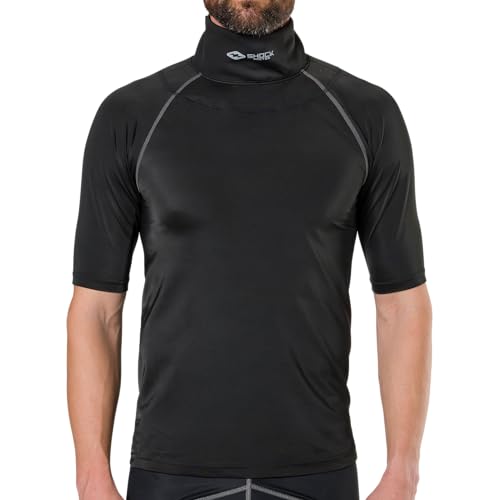 Shock Doctor Compression Shirt with Neckguard for Hockey with Integrated Neck Guard. for Adult Men - size: X-Small