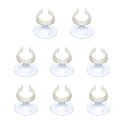 Aquarium Suction Cups, Fish Tank Suction Cups Clips Airline Tube Holders Clamps (Plastic, 8Pcs, Clear) for 1.1" Fish Tank Airline Tubing Binding Moss Shrimp Nest, 28x45MM - color: Clear, size: 28x45MM