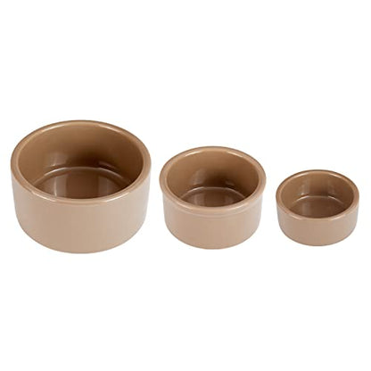 Kaytee Stoneware Ceramic Pet Hamster Bowl, Brown, 3-Inch - size: 3 in