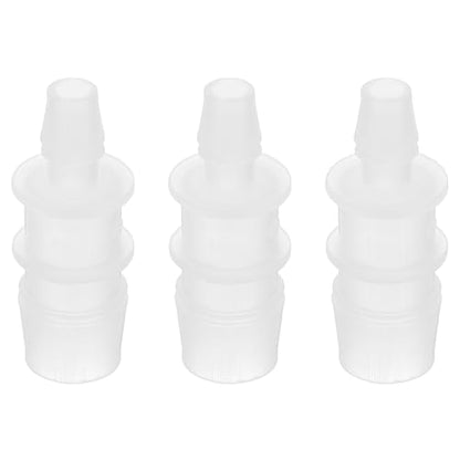 PATIKIL Hose Barb Reducer, 3 Pcs 5/8" to 5/16" Hose ID Connectors Joint Plastic Pipe Fitting Splicer Mender Union Adapter for Air Water Fuel Gas Aquarium, White - size: 5/8" to 5/16"