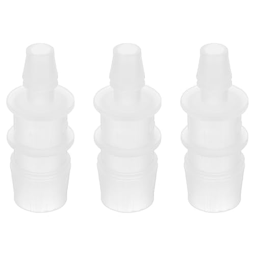 PATIKIL Hose Barb Reducer, 3 Pcs 5/8" to 5/16" Hose ID Connectors Joint Plastic Pipe Fitting Splicer Mender Union Adapter for Air Water Fuel Gas Aquarium, White - size: 5/8" to 5/16"
