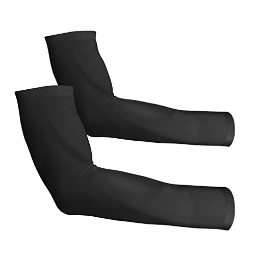 YESLIFE UPF 50 Cooling Sports Arm Sleeve for Men&Women - color: Black - With Non-slip Insert