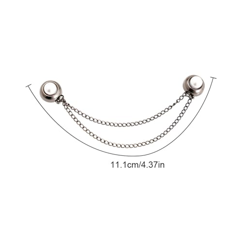 Magnets for Clothing,Magnetic Retaining Buckle | Multifunctional Magnetic Clothing Clips, Powerful Hijab Magnets with Chain - color: Black