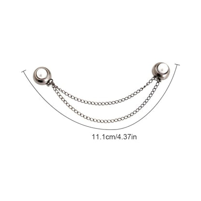 Magnets for Clothing,Magnetic Retaining Buckle | Multifunctional Magnetic Clothing Clips, Powerful Hijab Magnets with Chain - color: Black