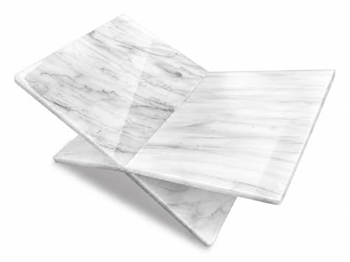 Marble Pattern Acrylic Book Stand, Large Open Book Display Stand & Coffee Table Book Stand, Book Holder for Cookbook, Bible, Quran, Magazines, Textbooks, Decorative Bookstand for Display