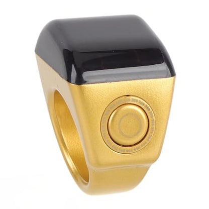 GLOGLOW Smart Tasbih Zikr Ring Digital Tasbeeh Counter Smart Ring with IP67 15-Day Battery Counts for Muslim Islamic Prayer Reminder - size: 20mm