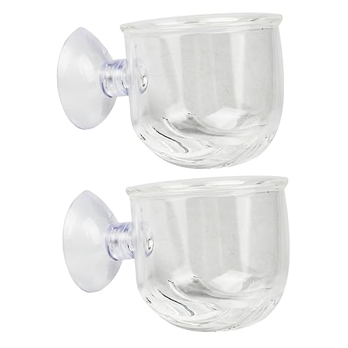 Enhance Your Aquarium Experience Glass Feeding Cups for Small Fish Aquarium Equipment Aquatic Supplies Size s - size: S