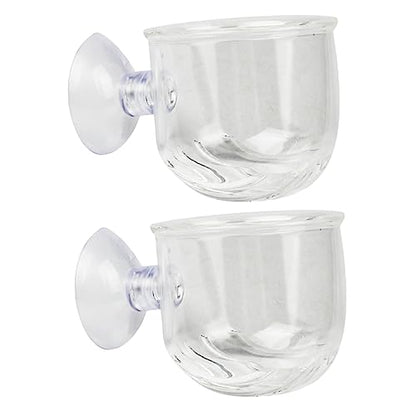 Enhance Your Aquarium Experience Glass Feeding Cups for Small Fish Aquarium Equipment Aquatic Supplies Size s - size: S