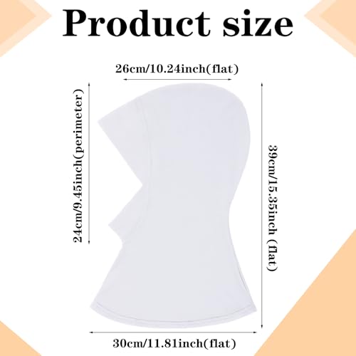 Geyoga Modal Hijab Cap for Women Adjustable Muslim Stretchy Turban Full Cover Shawl Cap Full Neck Coverage Small and medium - color: White