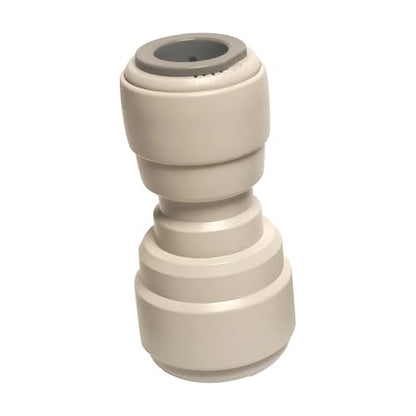 1/2" (12.7mm) x 3/8" (9.5mm) o.d. Tube Fitting, Reducing Union Straight Connector,Push to connect for RO water filter system parts (pack of 5) - style: Union Straight 1/2"x3/8"