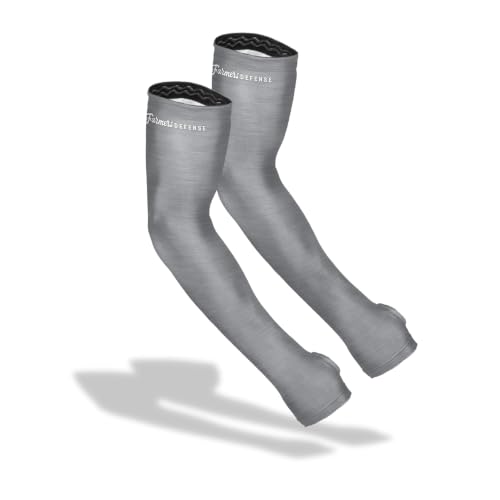 FARMER'S DEFENSE Gardening Arm Sleeves|UV Cooling Protective Sleeve Women & Men|Anti-Scratch Cover Sun UPF Outdoor Protection - Heather Grey - XS - color: Heather Grey, size: X-Small