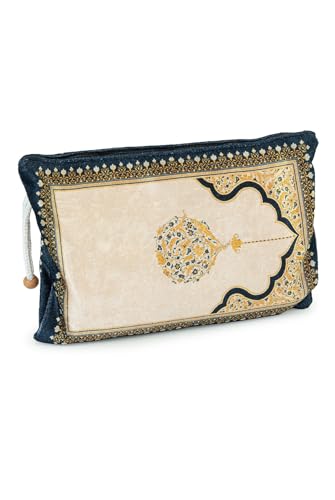 ihvan online Muslim Prayer Rug with Portable Elegant Fabric Bag, Janamaz, Sajadah, Soft Islamic Prayers Rug, Islamic Gifts for Eid Ramadan, Travel Prayer Carpet Mat, Yellow - color: Yellow
