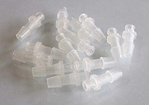 BleedZone - Female 1/4" Hose Barb Fitting PP Polypropylene Hose, 25x Luer Lock Adapter for Laboratory Equipment, Syringe, Hose Connector - style: Female 25x