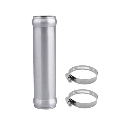 AC PERFORMANCE 1" (25mm) OD Aluminum Alloy Hose Joiner Silicone Pipe Connector Bead, 4" Length with 304 SS Clamps - size: 1" (25mm)