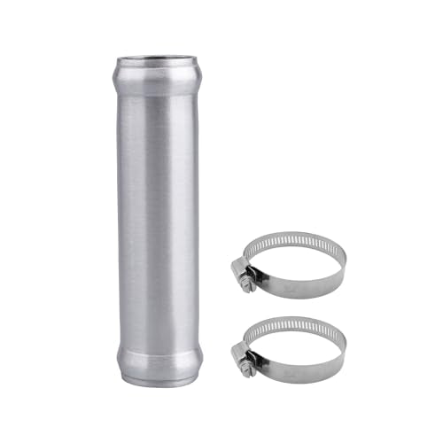AC PERFORMANCE 1.25" (32mm) OD Aluminum Alloy Hose Joiner Silicone Pipe Connector Bead, 4" Length with 304 SS Clamps - size: 1.25" (32mm)