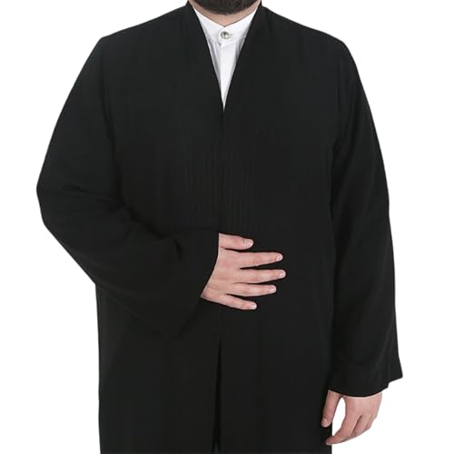 VHD Namaz Jubba for Men, Muslim Prayer Robe, Jubbah for Man, Imam Thobe - color: Black, size: XX-Large