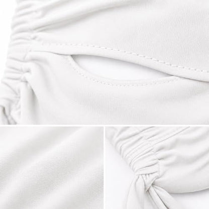 Jersey Hijab Undercap with Earhole, Slouchy Stretch Beanie Inner Caps, Breathable Under Scarf Liner Cap (1PC/3PC) - color: White+pink+beige