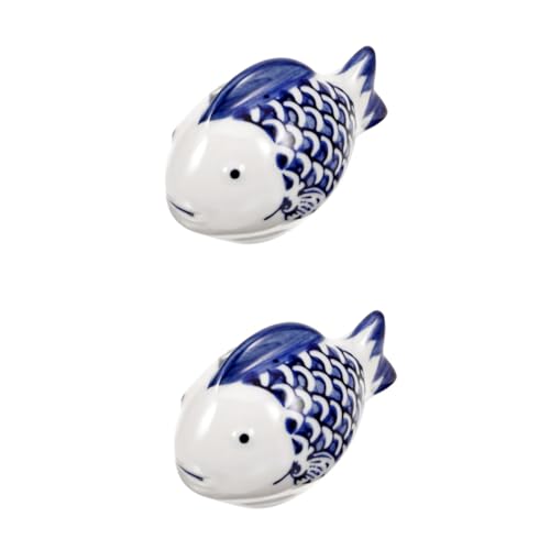 GARVALON 2pcs Aquarium Floating Animal Craft Adorable Ceramic Fish Statue for Fish Tank Decoration Lightweight Easy to Maintain Stunning for Home Office Decor